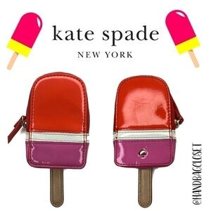 Kate Spade Popsicle Orange Pink White Coin Bag Purse Novelty